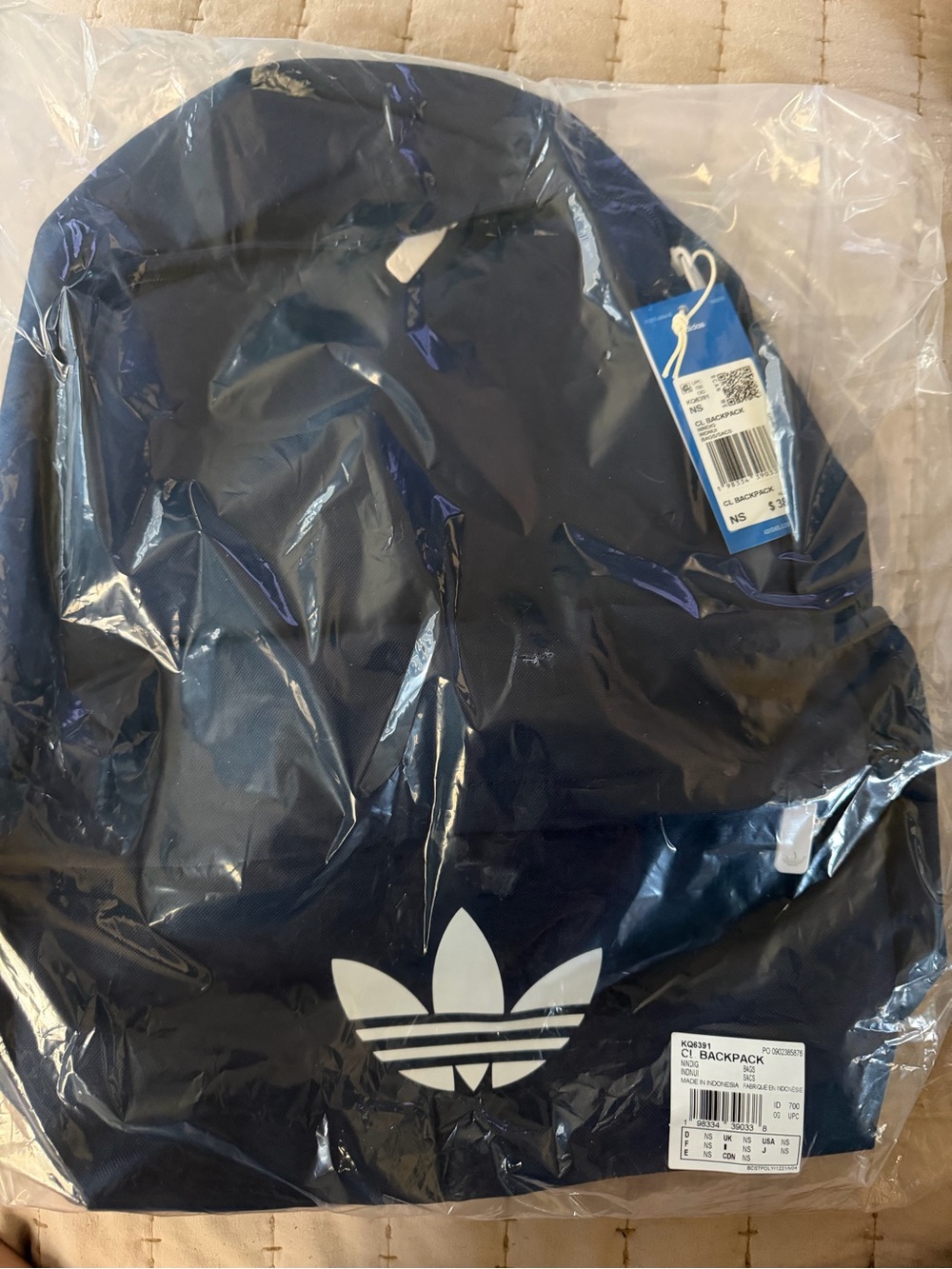 adidas Originals Navy Blue Trefoil Backpack - Men's - Picture 3 of 6